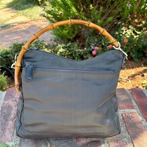 Gucci Nylon Bag Authentic Broken Bamboo Handle